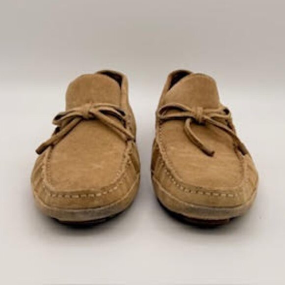Zara Men’s Suede Moccasin Loafers Beige Tan Casual Slip-On Shoes Size 41 - Picture 4 of 10